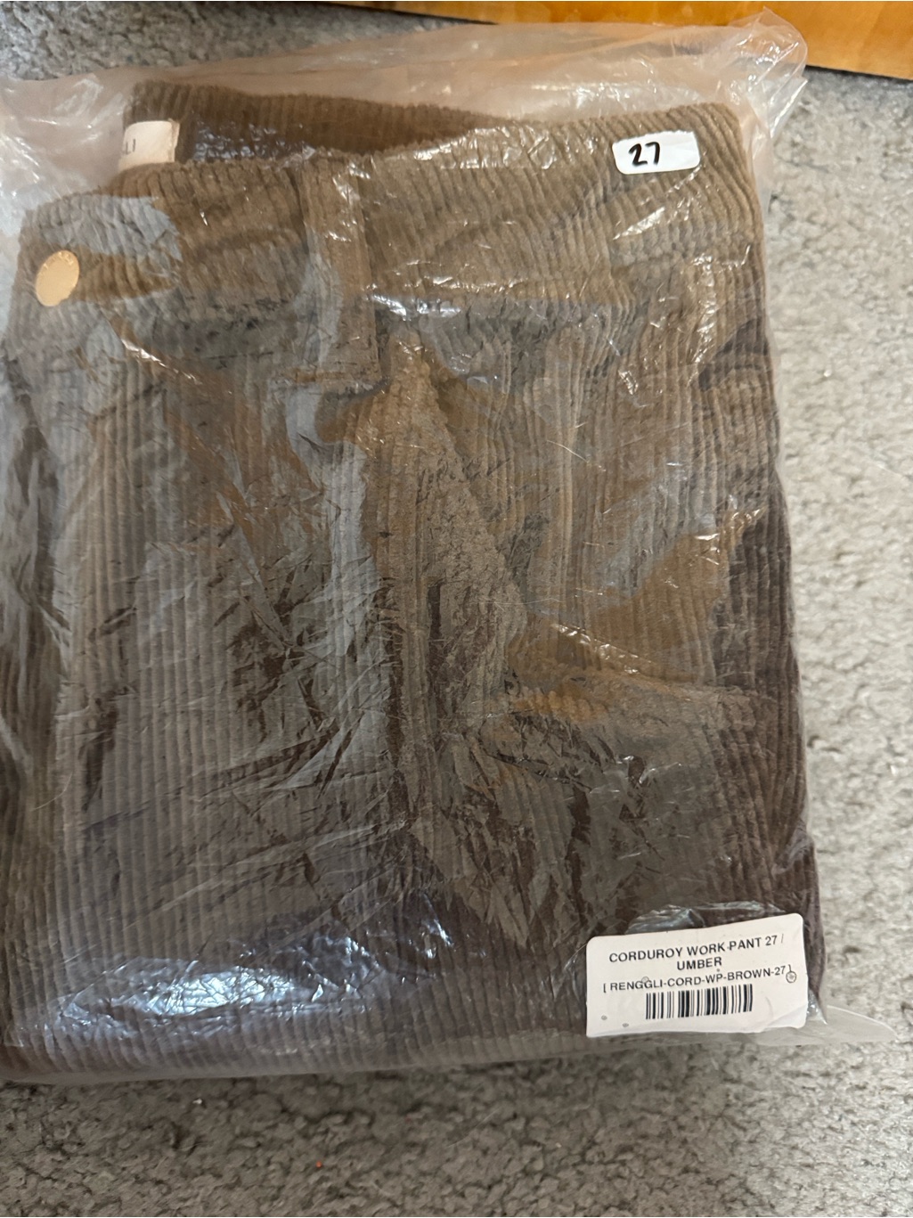 Corduroy Work Pant -Umber — image 8 of 8